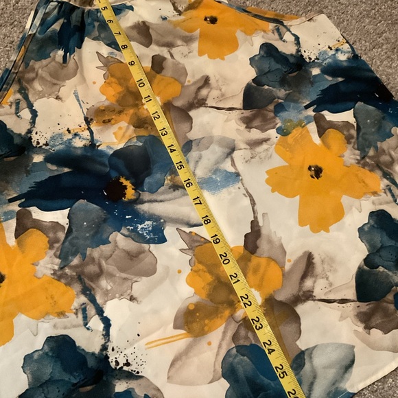 Floral Halter/Tank Top with Yellow and Blue Accents - Picture 5 of 7